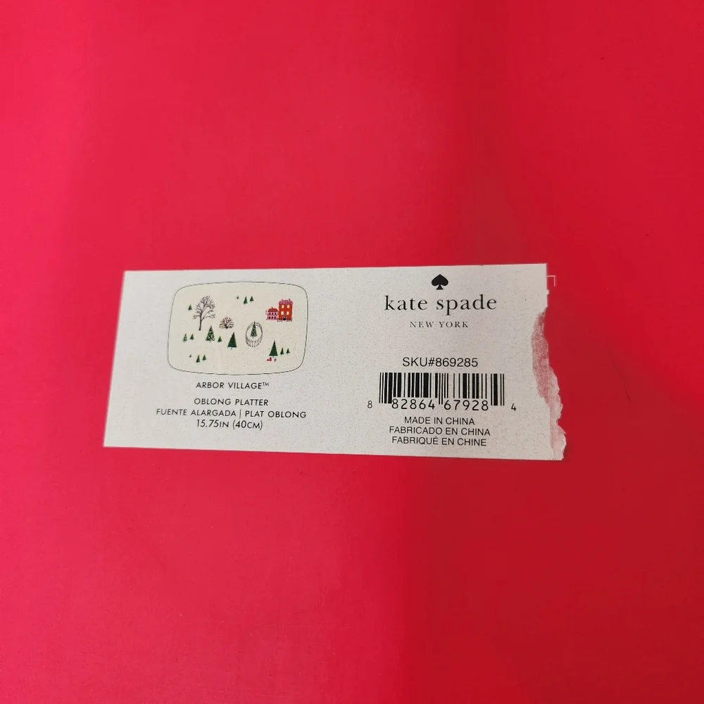 Kate Spade Lenox Arbor Village Oblong Platter NWT